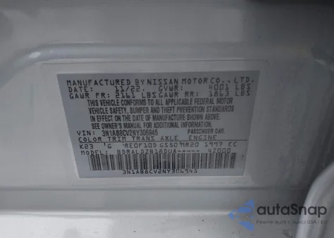2022 Nissan Sentra Sv Xtronic Cvt from USA, damaged, VIN 3N1AB8CV2NY306945